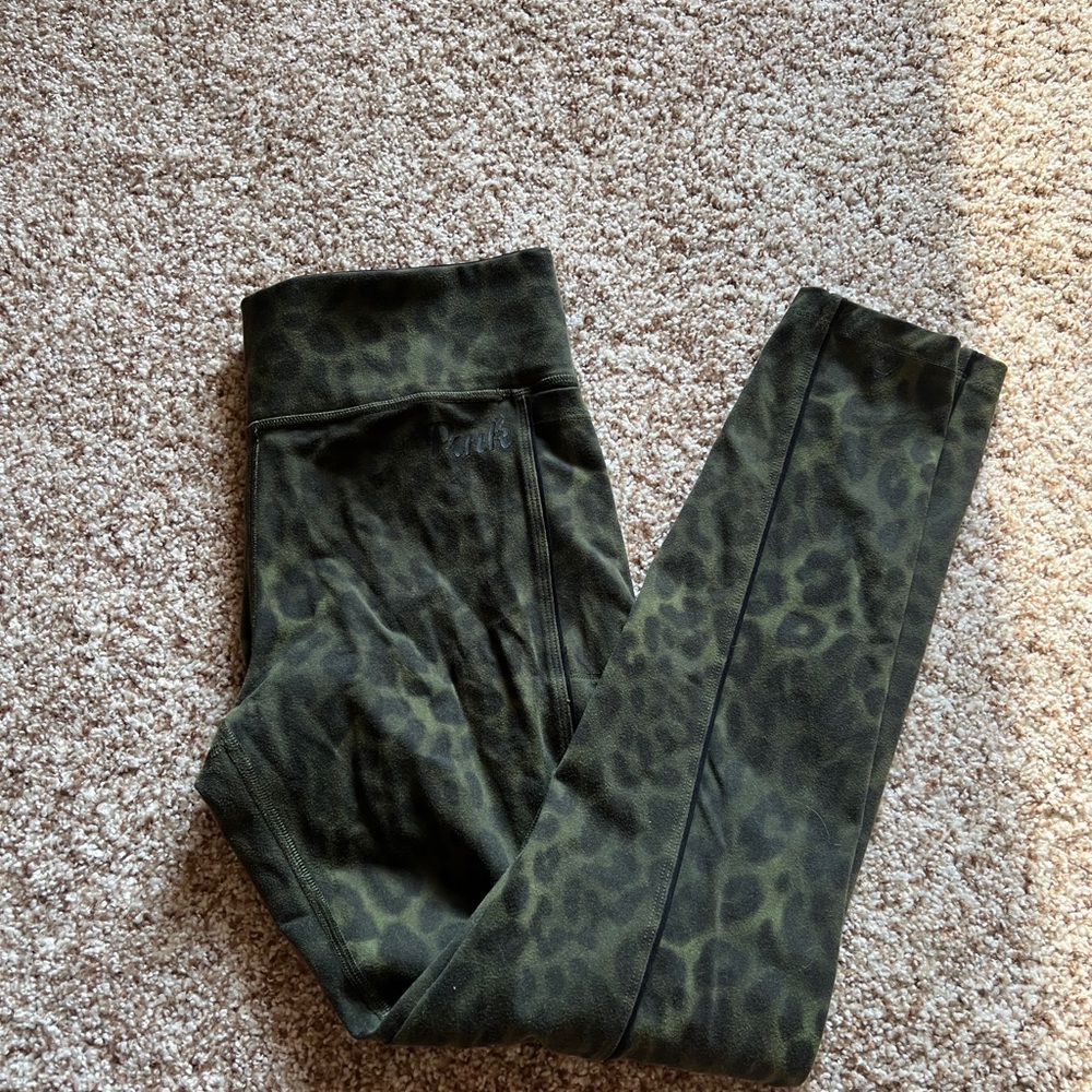 Victoria's Secret Green leopard Leggings